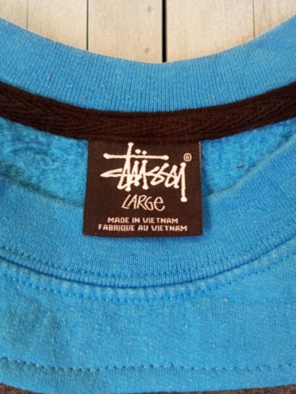 Stussy vintage reworked embroidered unisex sweatshirt size L - Picture 2 of 3